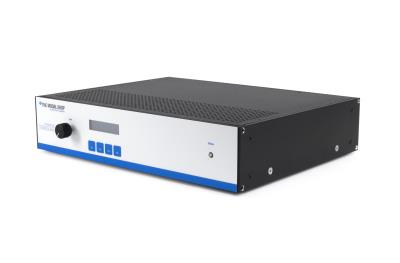 smartamp power amplifier, 100 w, 92% efficient, interlock and clip detection, continuous gain adjustment, 120-230v line power.